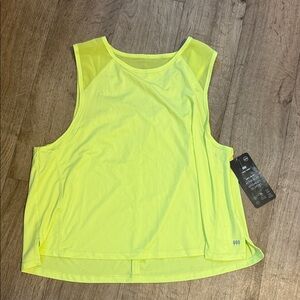 Women's Yellow Sleeveless Top workout